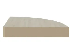 Prateleira de canto parede 35x35x3,8 cm MDF cor carvalho/branco PT286257^ Prateleira