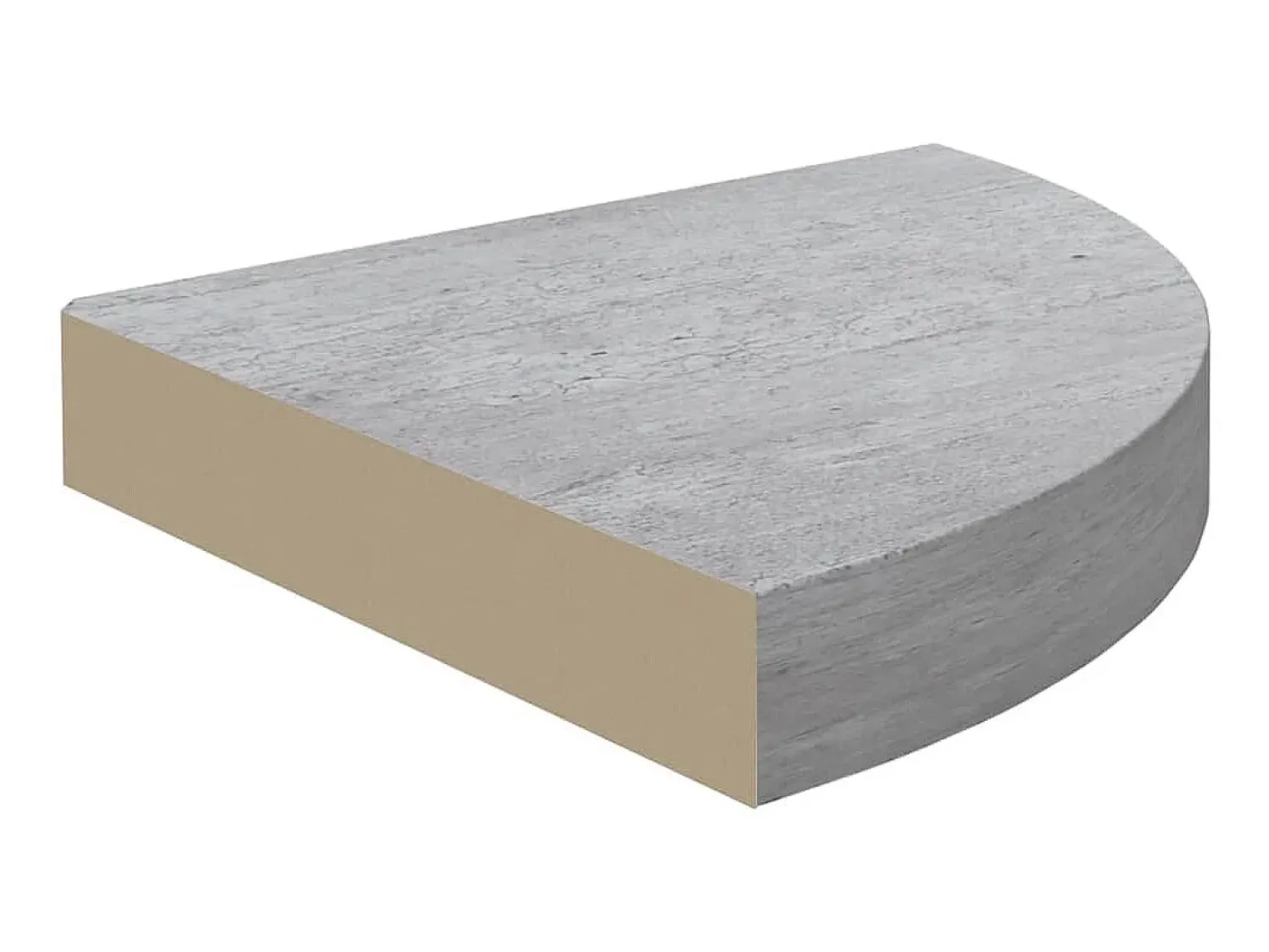 Prateleira* Prateleira de canto parede 25x25x3,8 cm MDF cimento PT930630 Cinzento