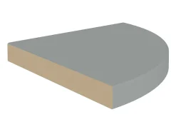 Prateleira* Prateleira de canto suspensa 35x35x3,8 cm MDF PT939828 Cinzento