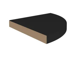 Prateleira* Prateleira de canto suspensa 35x35x3,8 cm MDF PT821202 Preto