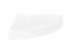 Prateleira de canto suspensa 25x25x3,8 cm MDF brilhante PT373792^ Prateleira