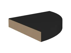 Prateleira de canto suspensa 25x25x3,8 cm MDF PT575799^ Prateleira