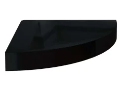 Prateleira de canto suspensa 25x25x3,8 cm MDF brilhante PT693109^ Prateleira