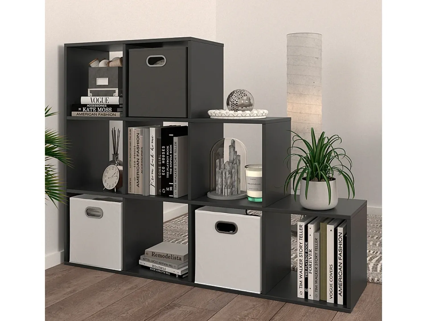 Prateleira*Vicco Prateleira de escada antracite 142.4x29x107.8 Cinza antracite
