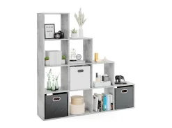 Prateleira*Vicco Prateleira de escada betão 142.5x29x140 Cinzento claro