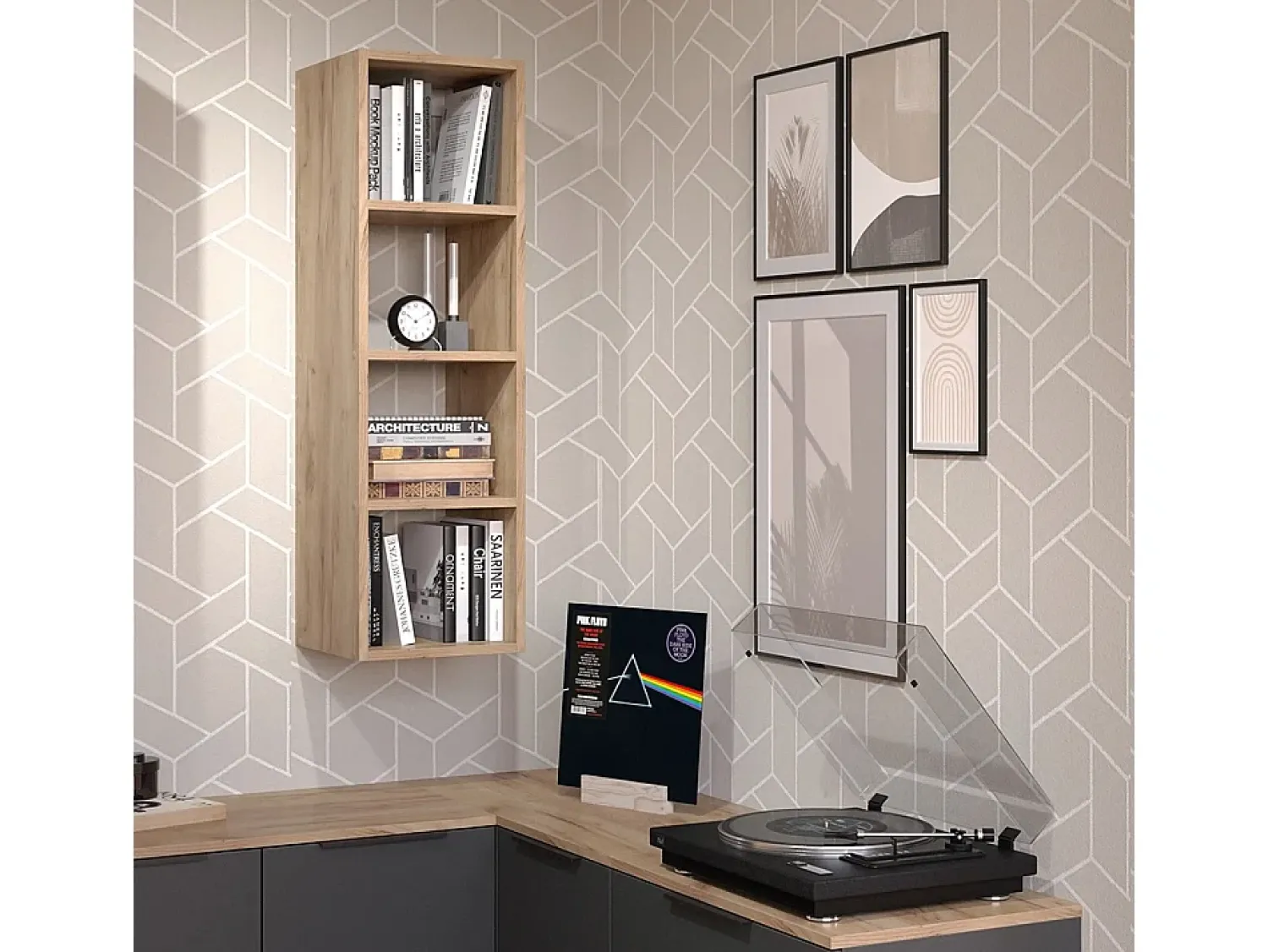 Prateleira|Vicco Prateleira de parede antracite 30x30x100 wido Cinza antracite