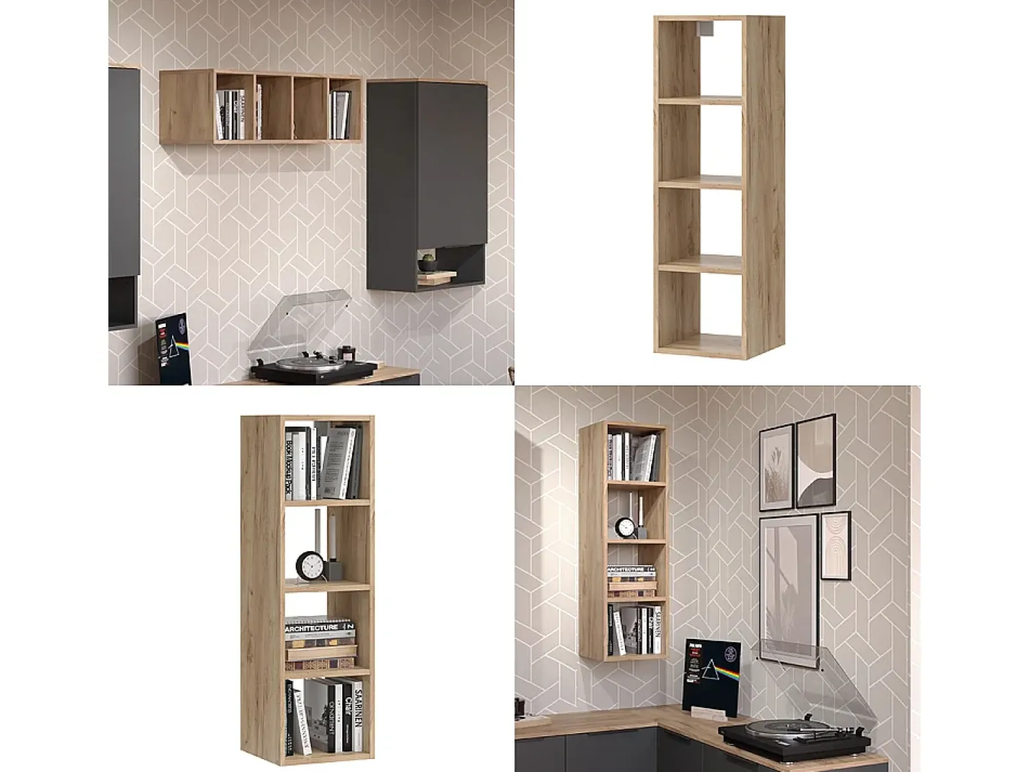 Prateleira|Vicco Prateleira de parede antracite 30x30x100 wido Cinza antracite