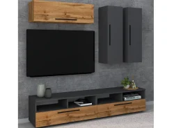 Prateleira|VCM Prateleira de parede Arila Antracite A. 30 x L. 115 x P. 30 cm Preto