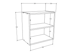 Móvel De Tv*VCM Prateleira de parede Arila Antracite A. 50 x L. 50 x P. 30 cm Multicor