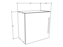 VCM Prateleira de parede Arila Carvalho mel A. 50 x L. 50 x P. 30 cm^ Móvel De Tv