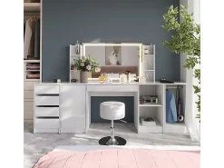 Prateleira*Vicco Prateleira de parede alto brilho 120x40.1x12 sherry Branco