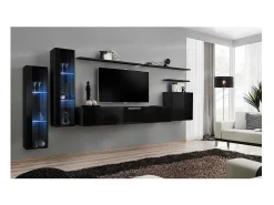 Meublorama Prateleira de parede 60cm coleção SWITCH. Cor preta. Preto