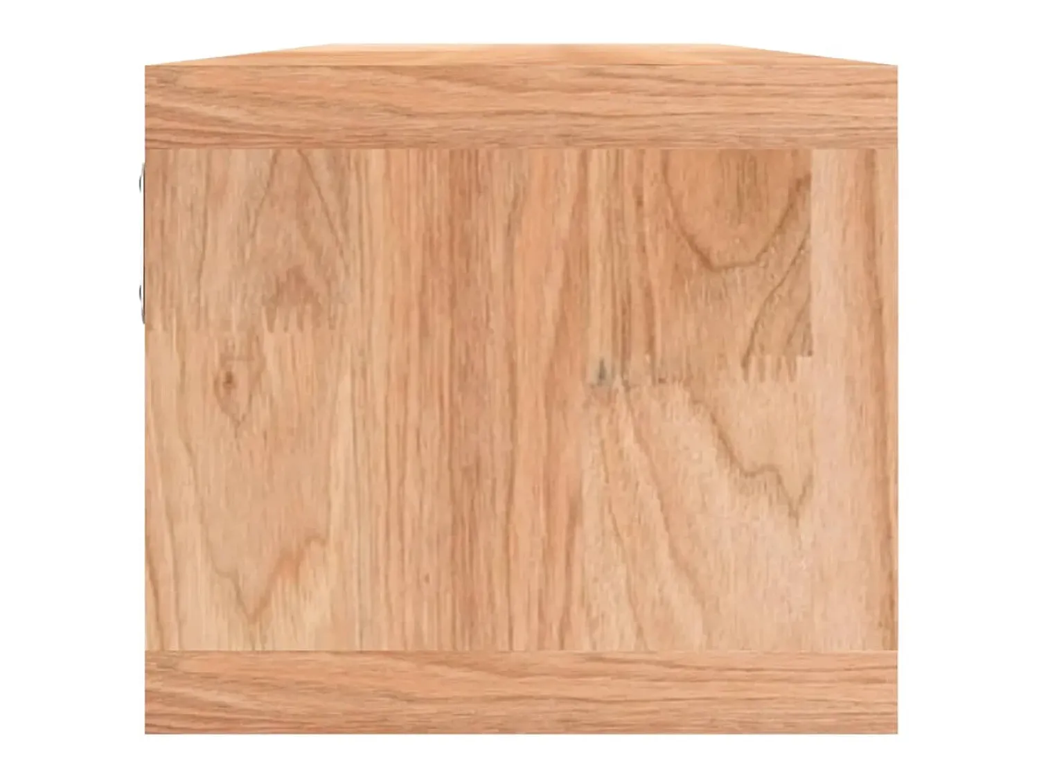 Prateleira de parede com cestos 62x18x16 cm nogueira maciça PT518522^ Prateleira