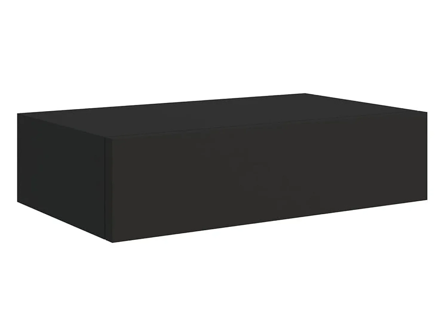 Clearance Prateleira de parede com gaveta MDF 40x23,5x10 cm PT280704 Preto