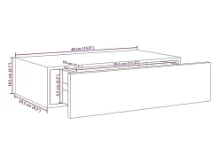 Prateleira|vidaxl Prateleira de parede com gaveta em carvalho e branco 40x23,5x10 cm MDF Castanho