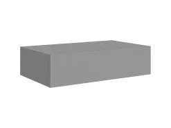 Prateleira de parede com gaveta MDF 40x23,5x10 cm PT978624^ Prateleira
