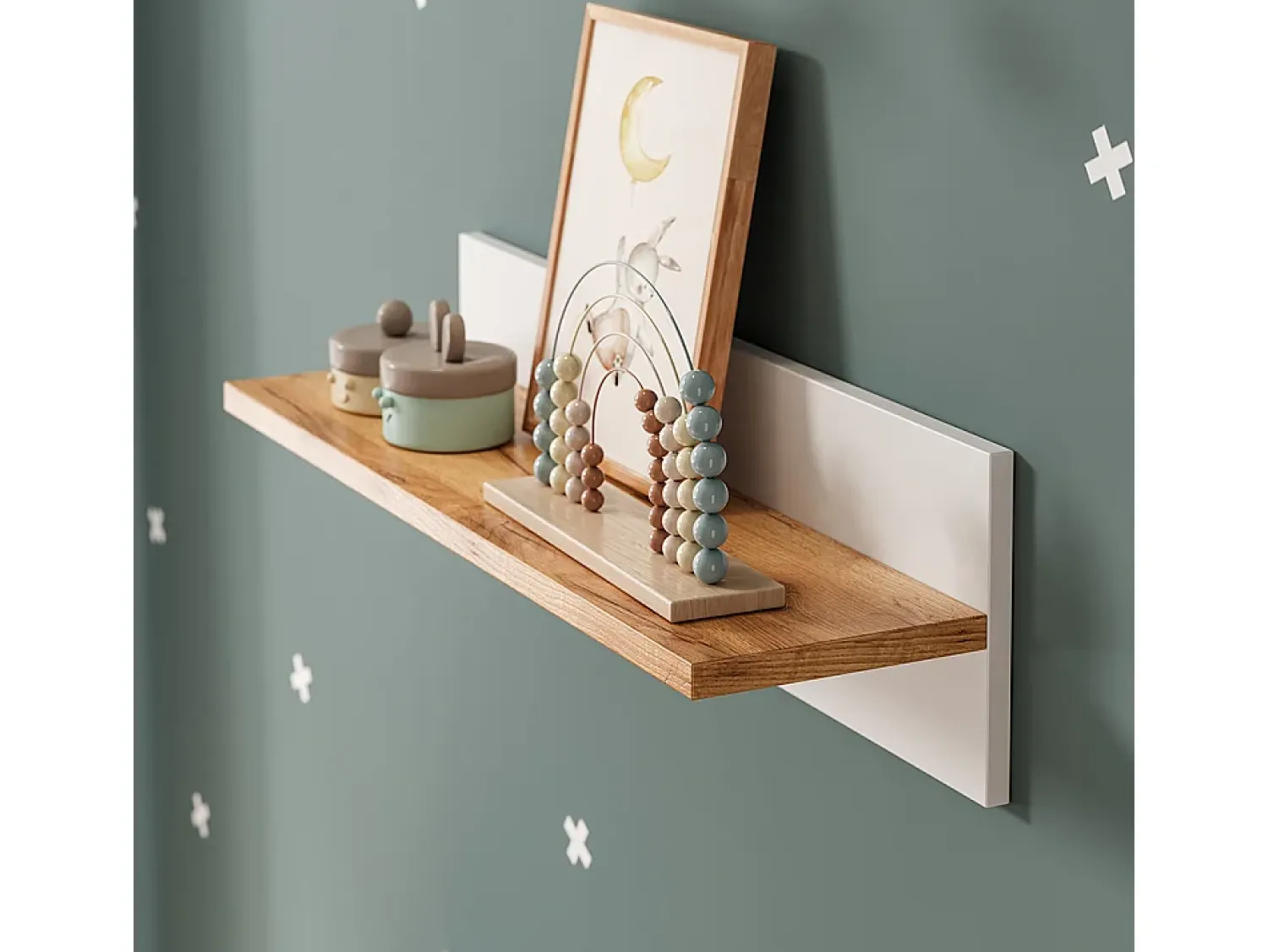 Vicco Prateleira de parede para quarto infantil /artesanal 70x20x20 malia^ Prateleira