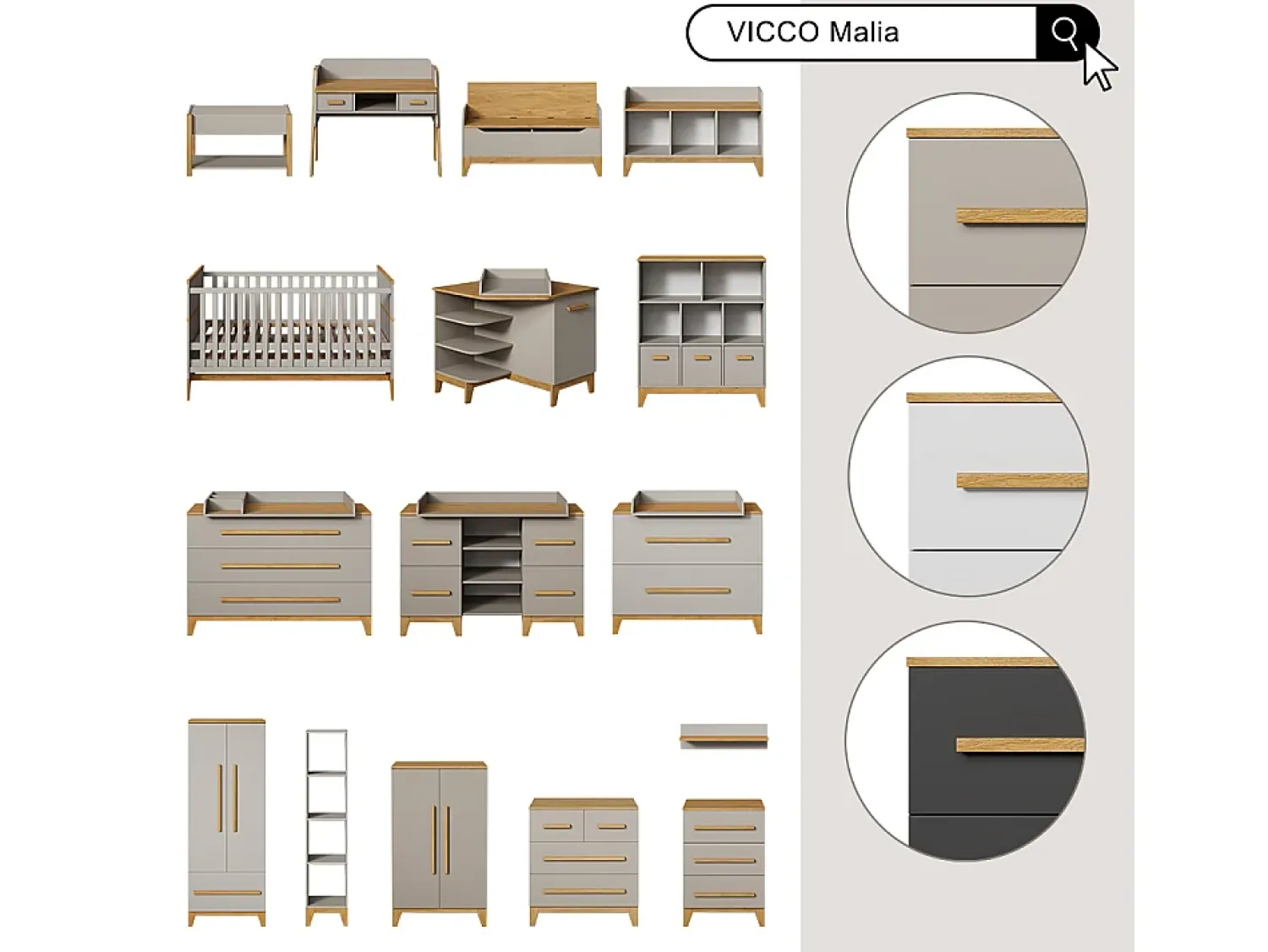 Prateleira|Vicco Prateleira de parede para o quarto das crianças 70x18.4x20 malia Branco