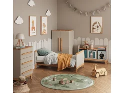 Prateleira|Vicco Prateleira de parede para quarto infantil caxemira/artesanal 70x20x20 malia Bege