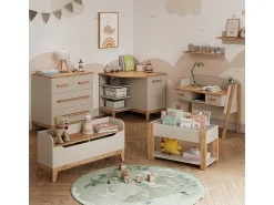 Prateleira|Vicco Prateleira de parede para quarto infantil caxemira/artesanal 70x20x20 malia Bege