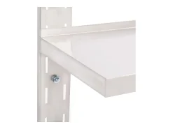 vidaxl Prateleira de parede suspensa 2 níveis 120x30 cm aço inoxidável^ Prateleira
