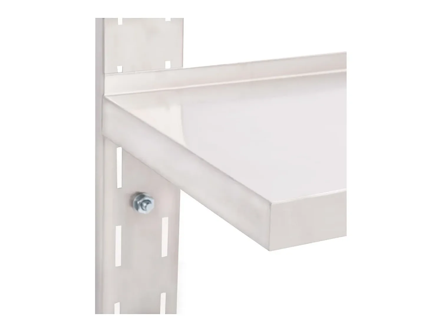 New vidaxl Prateleira de parede suspensa 2 níveis 100x30 cm aço inoxidável Cinzento