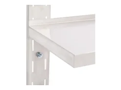 Prateleira| Prateleira de parede suspensa 2 níveis 150x30 cm aço inoxidável PT442596 Cinzento
