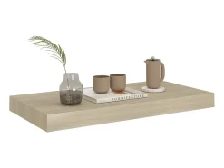 Prateleira| Prateleira de parede suspensa 50x23x3,8 cm MDF cor carvalho PT437383 Castanho