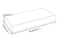 Prateleira| Prateleira de parede 40x20x6 cm carvalho tratado -claro PT878865 Castanho