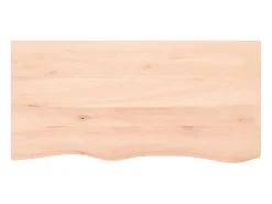 New Prateleira de parede 100x50x2 cm carvalho maciço não tratado PT492207 Castanho