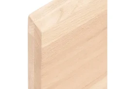 vidaxl Prateleira de parede 60x30x(2-4) cm carvalho maciço não tratado^ Prateleira