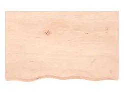 Prateleira| Prateleira de parede 80x50x(2-6) cm carvalho maciço não tratado PT926540 Castanho