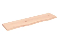 Prateleira|vidaxl Prateleira de parede 80x20x2 cm carvalho maciço não tratado Castanho