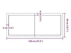 vidaxl Prateleira de parede 120x50x(2-6) cm carvalho tratado^ Prateleira
