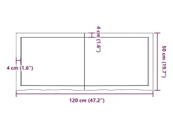 vidaxl Prateleira de parede 120x50x(2-6) cm carvalho tratado^ Prateleira