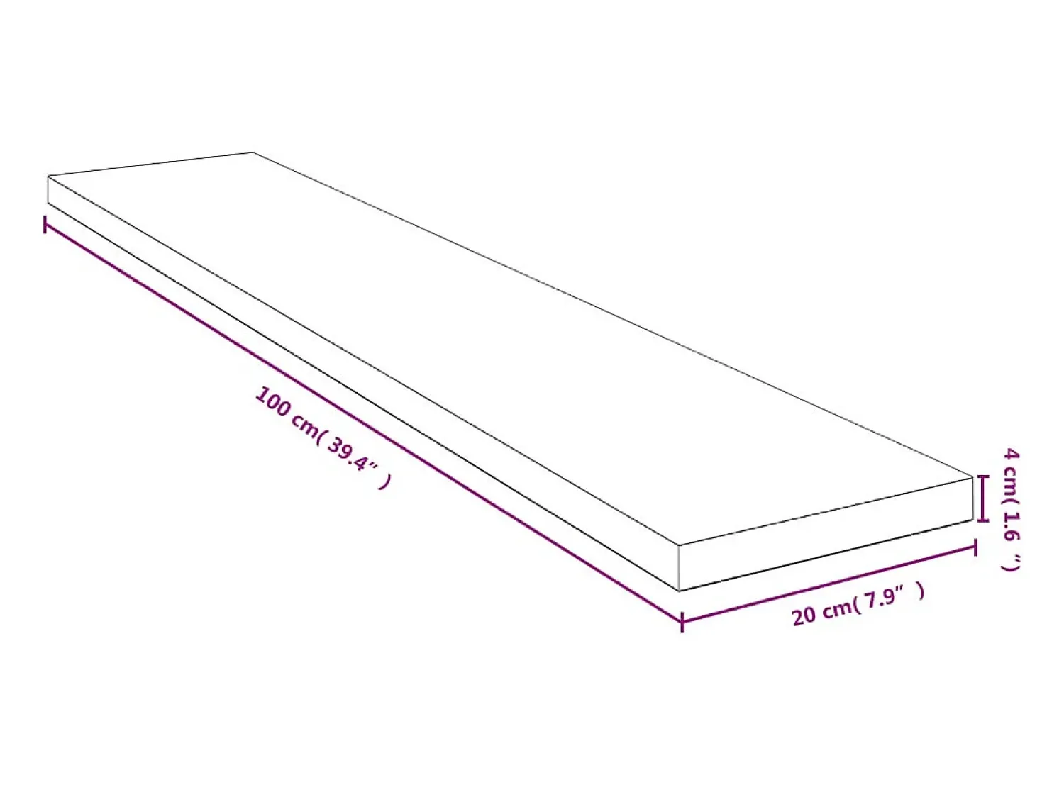 Prateleira| Prateleira de parede 100x20x4 cm bambu PT560962 Castanho