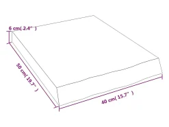 Prateleira|vidaxl Prateleira de parede 40x50x(2-6) cm carvalho maciço não tratado Natural claro