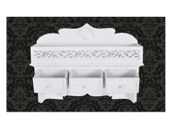 vidaxl Prateleira de parede/cabide com 3 gavetas 2 ganchos^ Prateleira