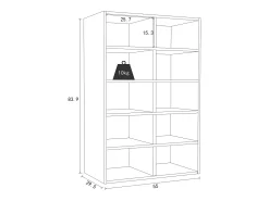 VCM Prateleira de sapato de madeira | Dimensões aprox. A. 84 x L. 55 x P. 30 cm | Sapato cômoda com 10 compartimentos | Armário de sapato - Hinsol M (Sonoma oak)^ Móvel De Arrumação|Sapateira