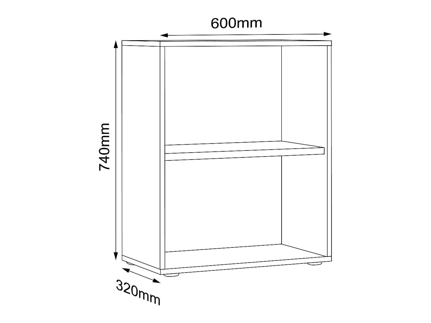 Prateleira|VCM Prateleira e estante de escritório Salia Antracite A. 74 x L. 60 x P. 33 cm Multicor