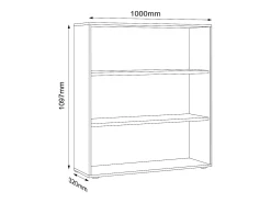 VCM Prateleira e estante de escritório Salia Branco A. 110 x L. 100 x P. 32 cm^ Prateleira