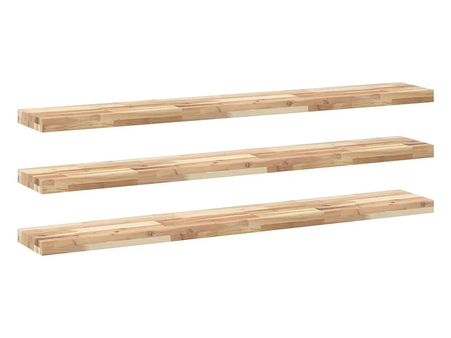 Prateleira| Prateleira flutuante 3pcs 160x20x4cm acácia maciça não tratada PT629783 Castanho