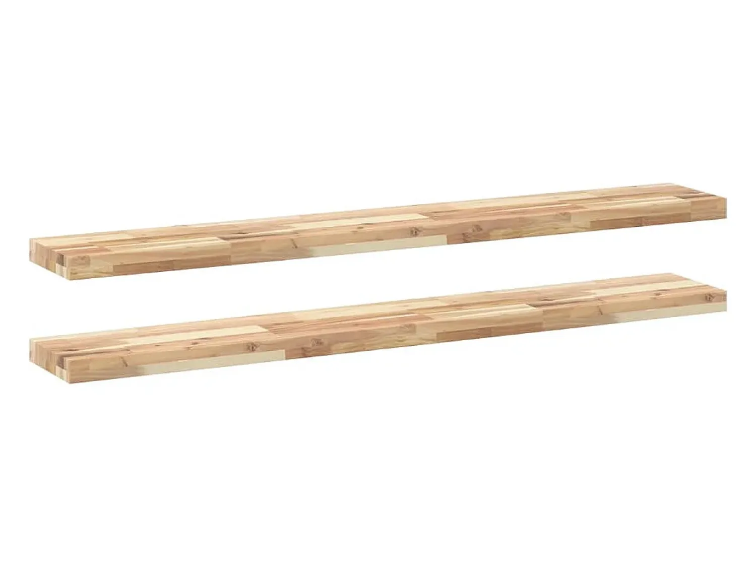 Prateleira| Prateleira flutuante 2pcs 160x20x4cm acácia maciça não tratada PT649881 Castanho