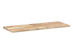 Prateleira| Prateleira flutuante 80x30x2 cm acácia maciça não tratada PT901041 Castanho