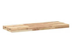 Prateleira flutuante 80x30x4 cm acácia maciça não tratada PT154044^ Prateleira