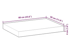 vidaxl Prateleira flutuante 60x30x4 cm acácia maciça acabamento a óleo^ Prateleira