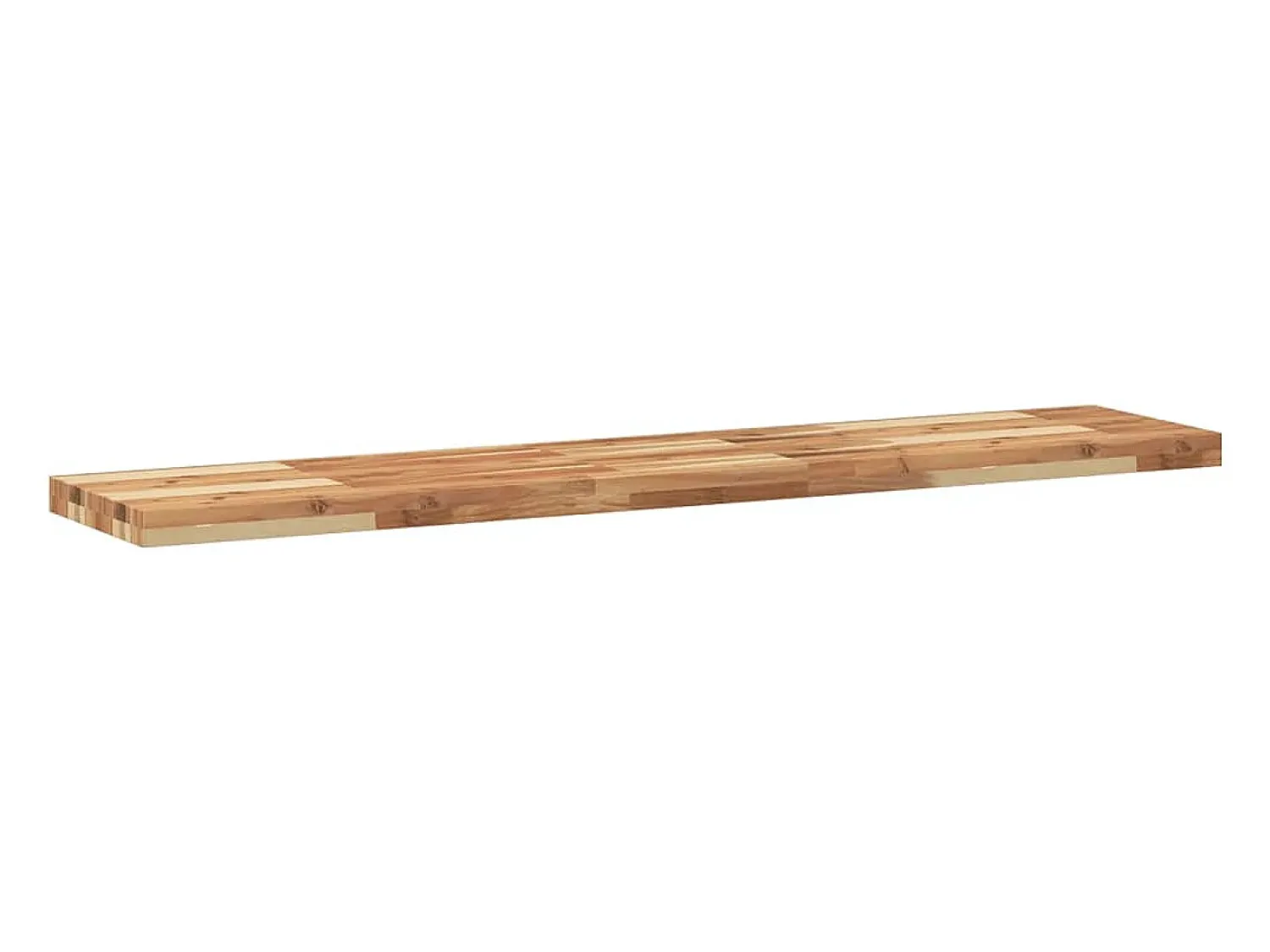 Prateleira| Prateleira flutuante 160x30x4cm acácia maciça acabamento a óleo PT622989 Castanho