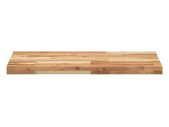 Prateleira flutuante 120x40x4cm acácia maciça acabamento a óleo PT857099^ Prateleira