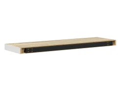 Prateleira|vidaxl Prateleira parede suspensa 80x23,5x3,8 cm MDF carvalho e branco Castanho