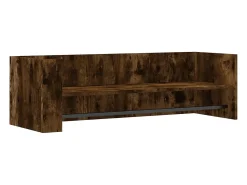 Prateleira*vidaxl Prateleira parede 100x35x30,5 cm deriv. madeira carvalho fumado Castanho